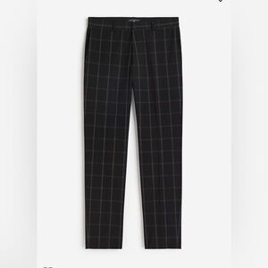 H&M Men’s Slim Fit Slacks in Black & Plaid size 36